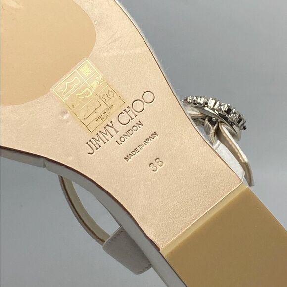 Jimmy Choo Mirabelle Satin Wedge Sandals size 38 - Picture 13 of 13